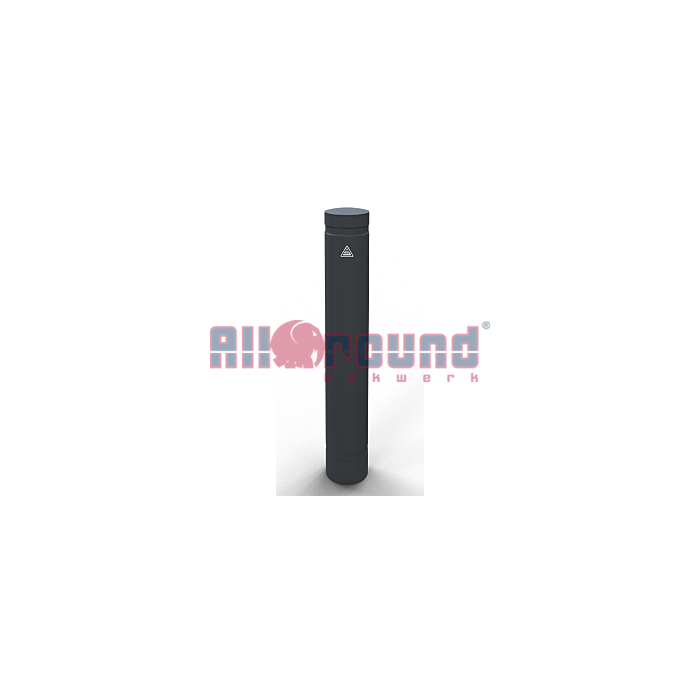 Poller – Aluminium Ø 120 mm met decoratieve groef main product photo