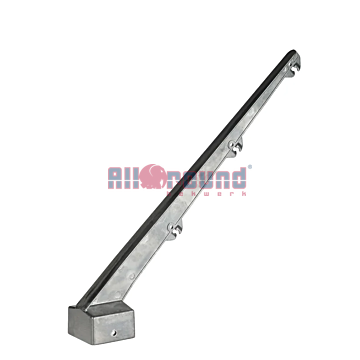 Puntdraadhouder 3-draads 45° 60 x 60 mm voor rechthoekig profiel (koker)