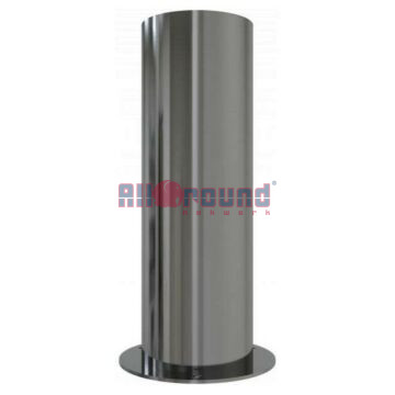 RVS afzetpaal rond 204 mm - op voetplaat