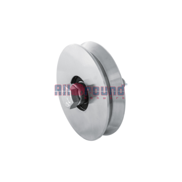 Groefwiel enkel gelagerd met V-groef