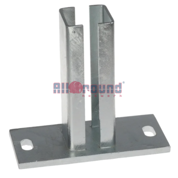 Voetplaat voor koker 60 x 40 mm – korte uitvoering – thermisch verzinkt