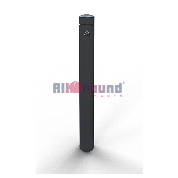 Poller – Aluminium Ø 100 mm met decoratieve groef