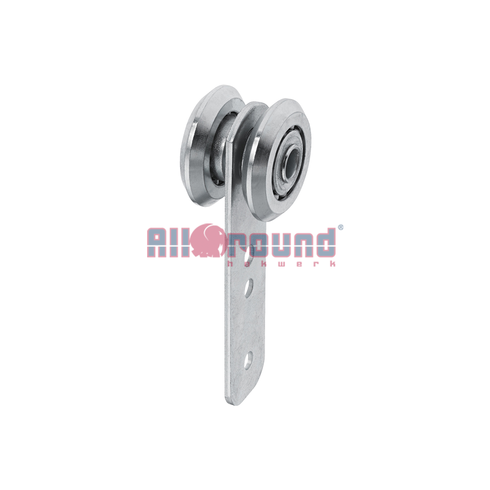 INTERSTEEL - 2-delige set wieltjes Wiel matzwart - schuifdeurrollen voor schuifdeuren, binnendeuren en wandkasten - 340 mm