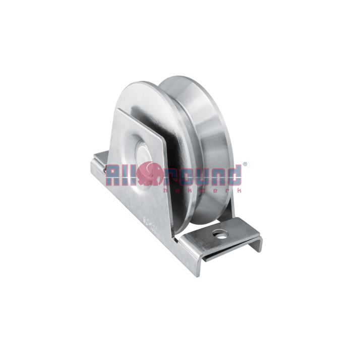 Groefwiel dubbel gelagerd met V-groef, 30 mm met beugel main product photo