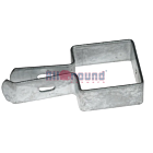 Eindbeugel langlip voor dubbelstaafmat – 60 x 60 mm – thermisch verzinkt